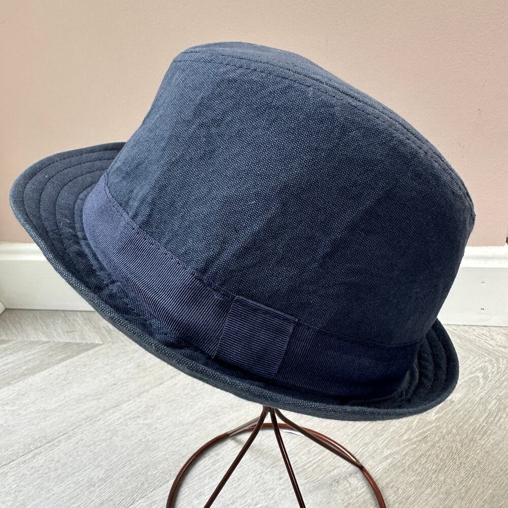Boys Navy Blue Trilby Bucket Hat Fedora Children's Place M Medium 7-8